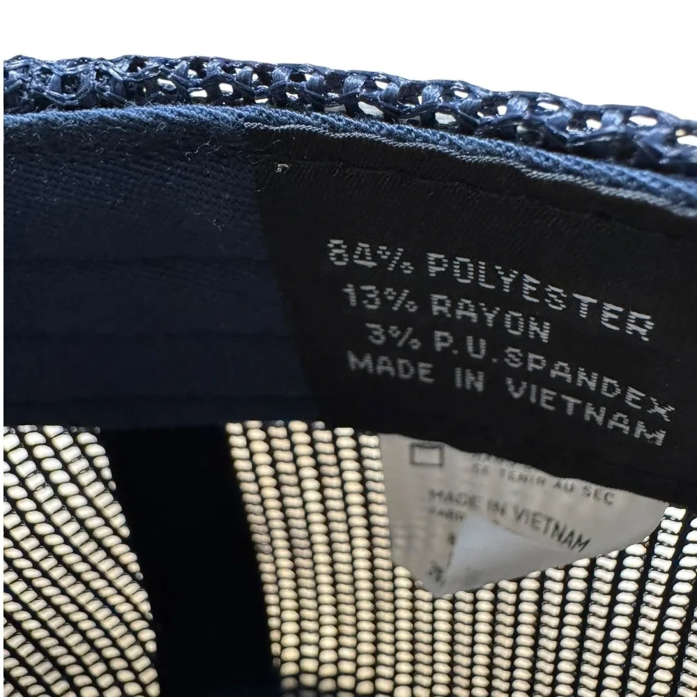 Travis Mathew Cap Navy Blue Gray‎ Snapback 5 Panel Golf Hat Mens EUC